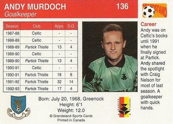 1993-94 Grandstand Footballers #136 Andy Murdoch Back