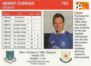 1993-94 Grandstand Footballers #163 Henry Curran Back