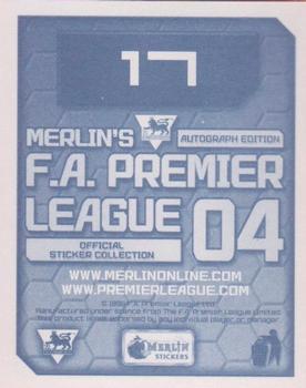 2003-04 Merlin F.A. Premier League 2004 #17 Stathis Tavlaridis Back