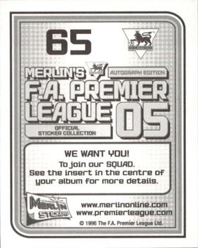 2004-05 Merlin F.A. Premier League 2005 #65 Maik Taylor Back