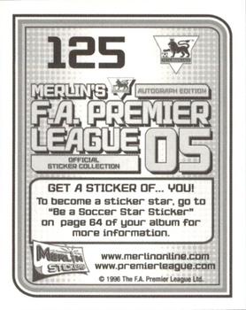2004-05 Merlin F.A. Premier League 2005 #125 Nicky Hunt Back