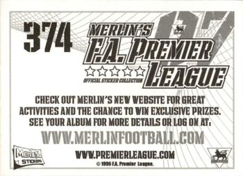 2006-07 Merlin F.A. Premier League 2007 #374 Team Back