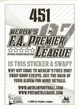 2006-07 Merlin F.A. Premier League 2007 #451 Marlon King Back