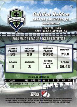 2017 Stadium Club MLS - Silver Ice #13 Cristian Roldan Back