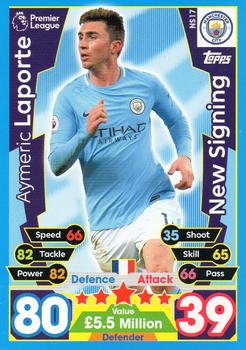 2017-18 Topps Match Attax Premier League Extra - New Signing #NS17 Aymeric Laporte Front