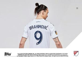 2018 Topps Now MLS #11 Zlatan Ibrahimovic Back