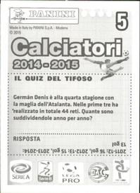 2014-15 Panini Calciatori Stickers #5 Marco Sportiello Back