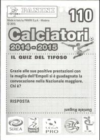 2014-15 Panini Calciatori Stickers #110 Davide Bassi Back