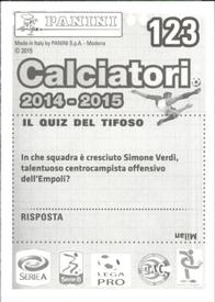 2014-15 Panini Calciatori Stickers #123 Matías Vecino Back
