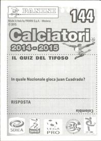 2014-15 Panini Calciatori Stickers #144 Mati Fernandez Back