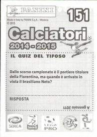 2014-15 Panini Calciatori Stickers #151 Juan Cuadrado Back