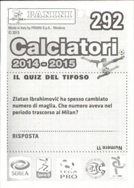 2014-15 Panini Calciatori Stickers #292 Alex Back