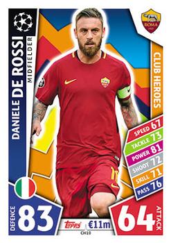 2017-18 Topps Match Attax UEFA Champions League - Club Heroes #CH10 Daniele De Rossi Front