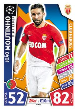 2017-18 Topps Match Attax UEFA Champions League - Club Heroes #CH13 Joao Moutinho Front