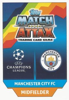 2017-18 Topps Match Attax UEFA Champions League - Game Changers #GC15 Kevin de Bruyne Back