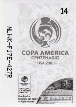 2016 Panini Copa America Centenario Stickers #14 USA Logo Back