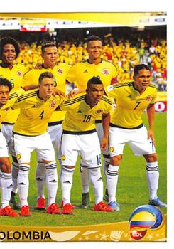 2016 Panini Copa America Centenario Stickers #40 Colombia Team Front