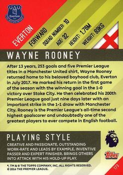 2017-18 Topps Premier Gold - Green #173 Wayne Rooney Back