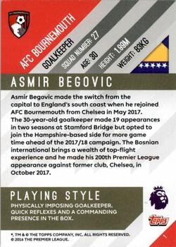 2017-18 Topps Premier Gold - Red #1 Asmir Begovic Back