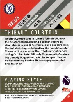 2017-18 Topps Premier Gold - Red #30 Thibaut Courtois Back