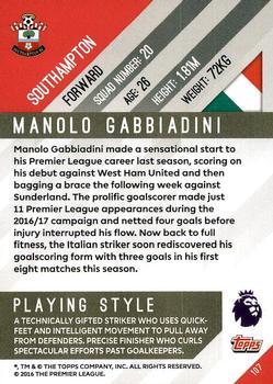 2017-18 Topps Premier Gold - Red #107 Manolo Gabbiadini Back