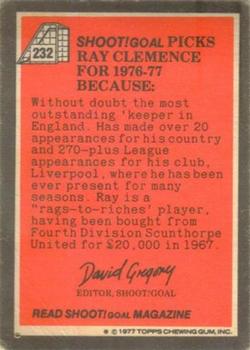 1977-78 Topps Footballer English (Red Backs) #232 Ray Clemence Back