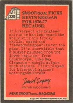 1977-78 Topps Footballer English (Red Backs) #235 Kevin Keegan Back