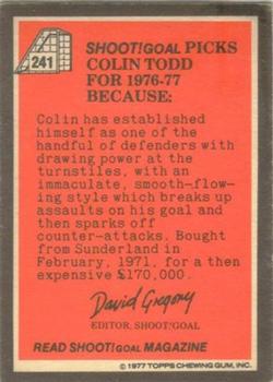 1977-78 Topps Footballer English (Red Backs) #241 Colin Todd Back