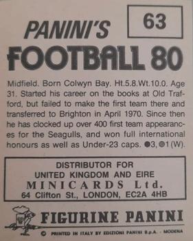 1979-80 Panini Football 80 (UK) #63 Peter O'Sullivan Back