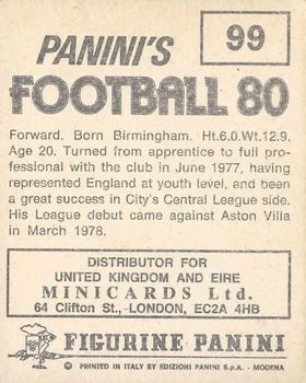 1979-80 Panini Football 80 (UK) #99 Garry Thompson Back