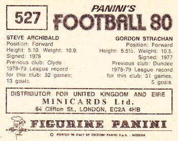 1979-80 Panini Football 80 (UK) #527 Gordon Strachan / Steve Archibald Back