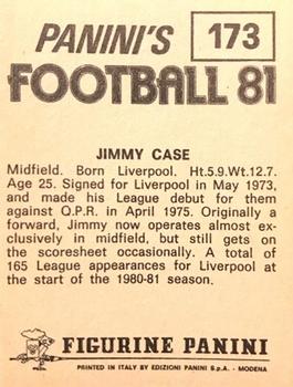 1980-81 Panini Football (UK) #173 Jimmy Case Back