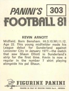 1980-81 Panini Football (UK) #303 Kevin Arnott Back