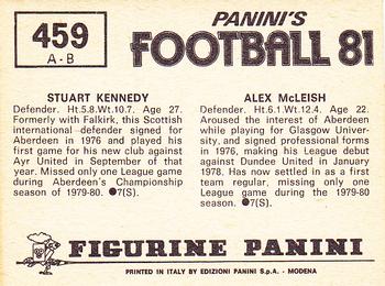 1980-81 Panini Football (UK) #459 Alex McLeish / Stuart Kennedy Back
