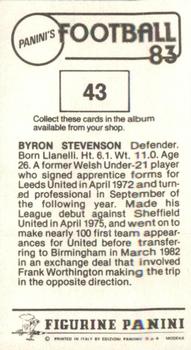 1982-83 Panini Football 83 (UK) #43 Byron Stevenson Back