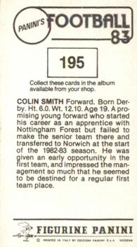 1982-83 Panini Football 83 (UK) #195 Colin Smith Back