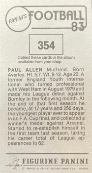 1982-83 Panini Football 83 (UK) #354 Paul Allen Back