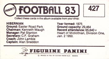 1982-83 Panini Football 83 (UK) #427 Hibernian Club Badge Back