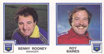 1982-83 Panini Football 83 (UK) #446 Benny Rooney / Roy Baines Front