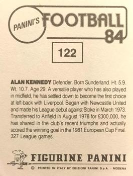 1983-84 Panini Football 84 (UK) #122 Alan Kennedy Back