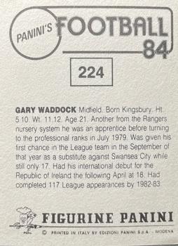 1983-84 Panini Football 84 (UK) #224 Gary Waddock Back