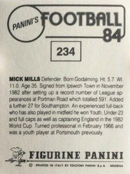 1983-84 Panini Football 84 (UK) #234 Mick Mills Back