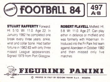 1983-84 Panini Football 84 (UK) #497 Robert Flavell / Stuart Rafferty Back