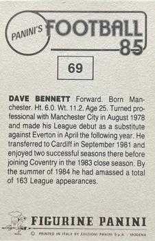 1984-85 Panini Football 85 (UK) #69 Dave Bennett Back