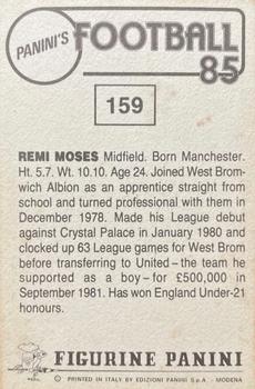 1984-85 Panini Football 85 (UK) #159 Remi Moses Back