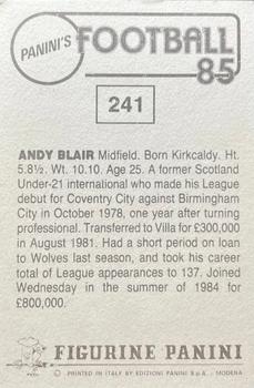 1984-85 Panini Football 85 (UK) #241 Andy Blair Back