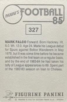 1984-85 Panini Football 85 (UK) #327 Mark Falco Back
