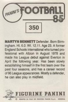 1984-85 Panini Football 85 (UK) #350 Martyn Bennett Back