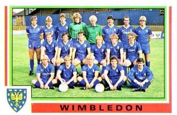 1984-85 Panini Football 85 (UK) #424 Wimbledon Team Photo Front
