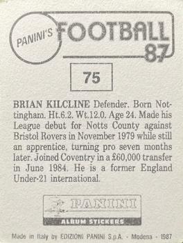 1986-87 Panini Football 87 (UK) #75 Brian Kilcline Back